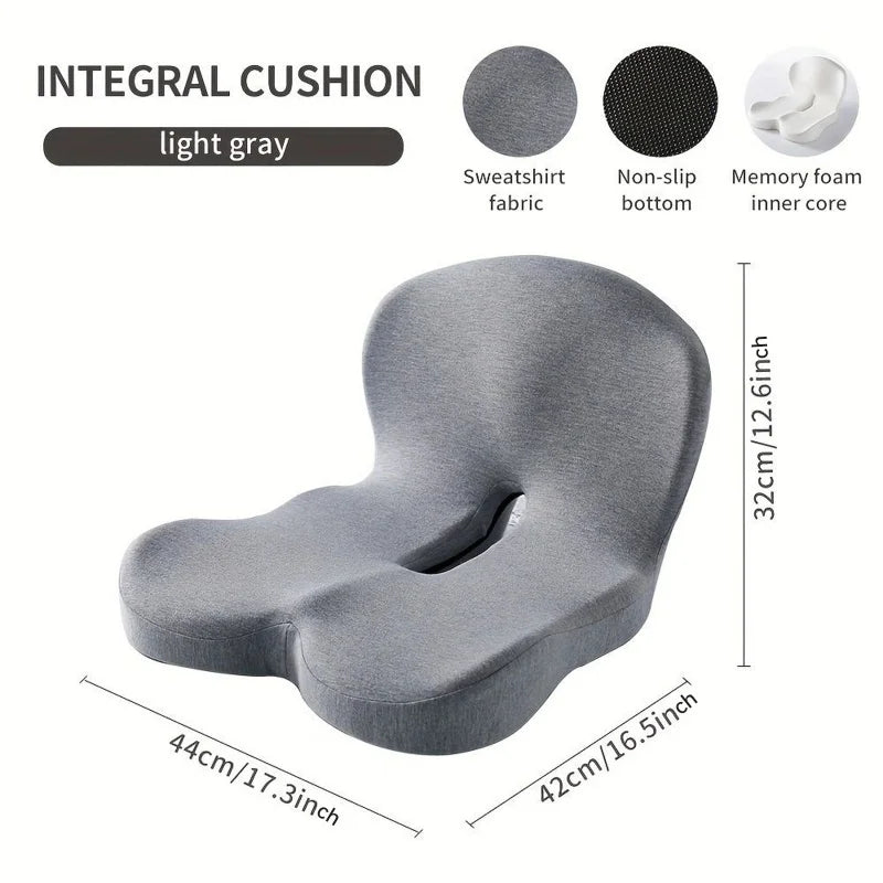 Almofada Ortopédica Memory Foam para Cadeira e Carro | Apoio Lombar Ergonômico para Mais Conforto