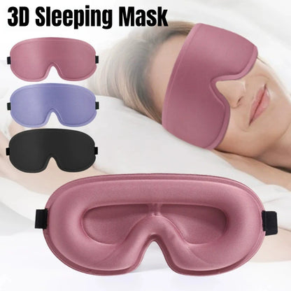 Máscara de Dormir 3D com Memória Facial | Bloqueio Total da Luz para um Sono Mais Confortável