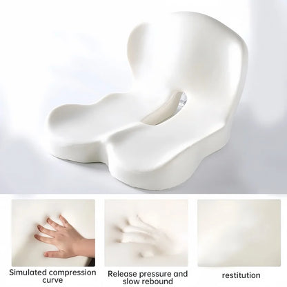 Almofada Ortopédica Memory Foam para Cadeira e Carro | Apoio Lombar Ergonômico para Mais Conforto