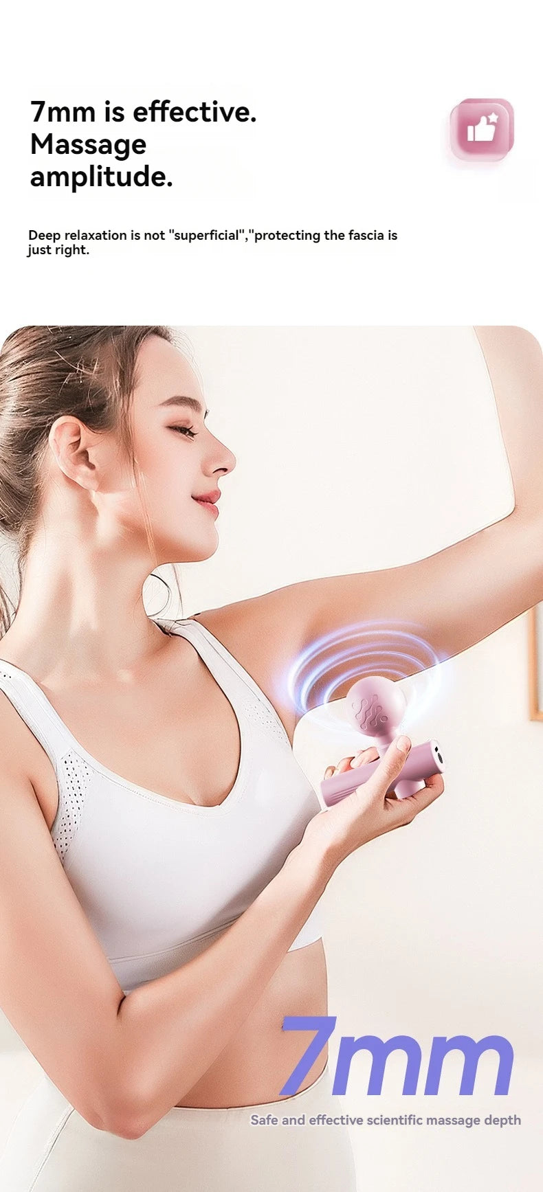 Mini Massageador Muscular Portátil USB | Pistola de Massagem para Relaxamento e Recuperação Muscular