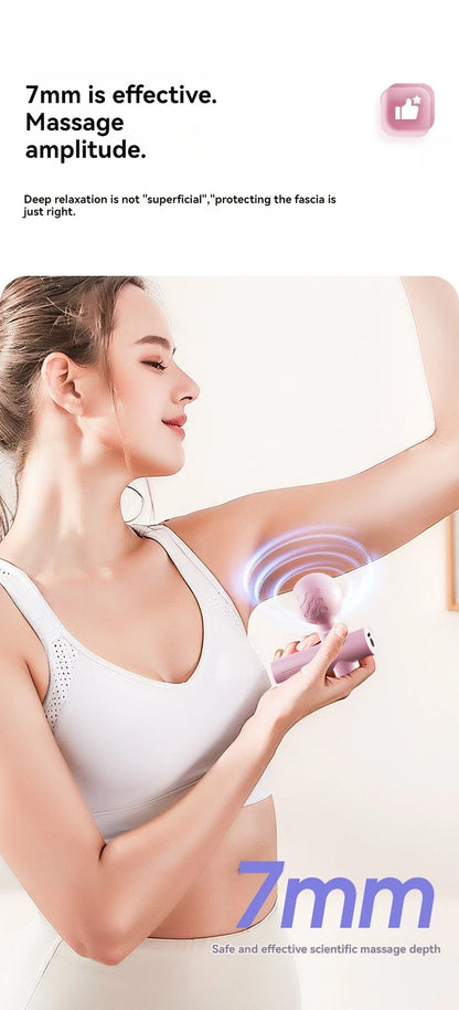 Mini Massageador Muscular Portátil USB | Pistola de Massagem para Relaxamento e Recuperação Muscular