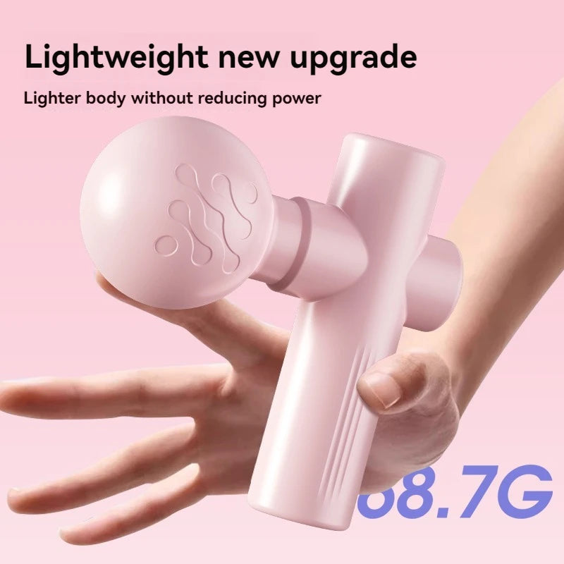 Mini Massageador Muscular Portátil USB | Pistola de Massagem para Relaxamento e Recuperação Muscular