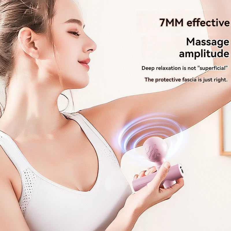 Mini Massageador Muscular Portátil USB | Pistola de Massagem para Relaxamento e Recuperação Muscular