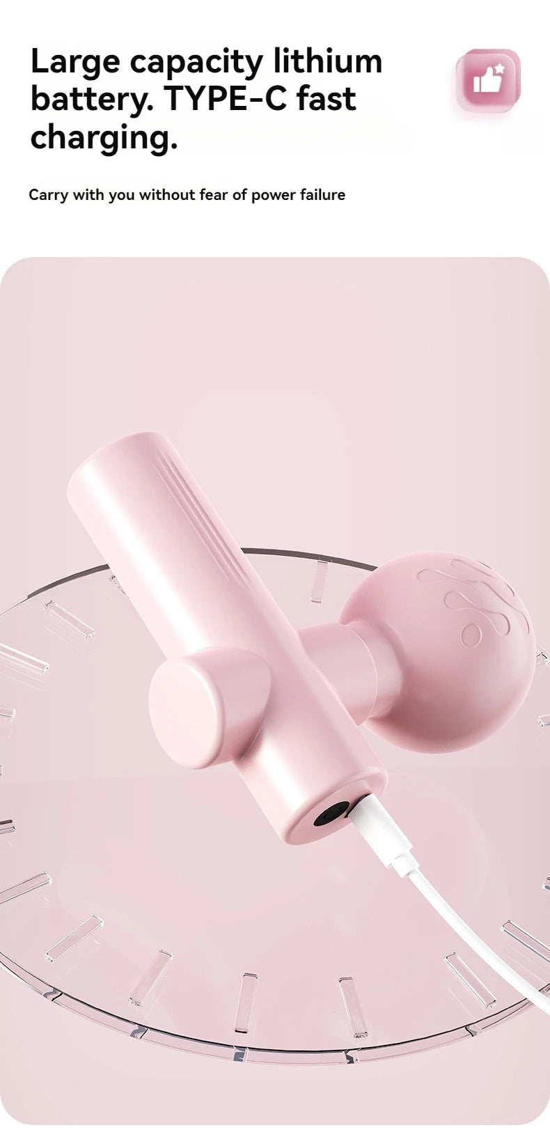 Mini Massageador Muscular Portátil USB | Pistola de Massagem para Relaxamento e Recuperação Muscular