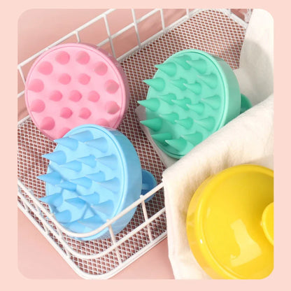 Escova Massageadora de Couro Cabeludo em Silicone | Massageador Capilar para Lavagem e Cuidados com os Fios