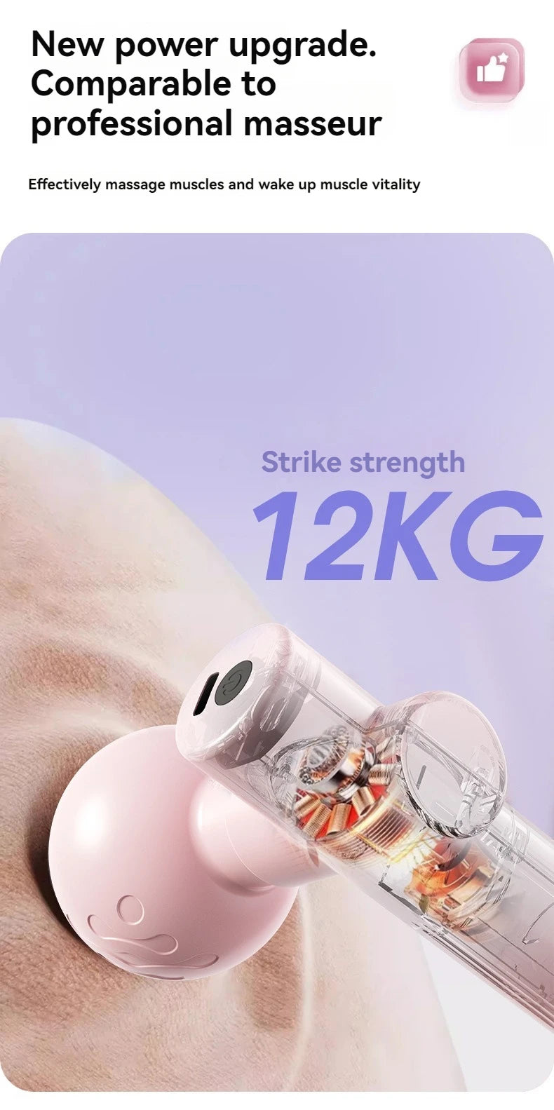 Mini Massageador Muscular Portátil USB | Pistola de Massagem para Relaxamento e Recuperação Muscular