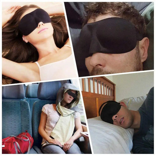Máscara de Dormir 3D Anatômica | Bloqueio de Luz e Conforto para Descansar em Qualquer Lugar