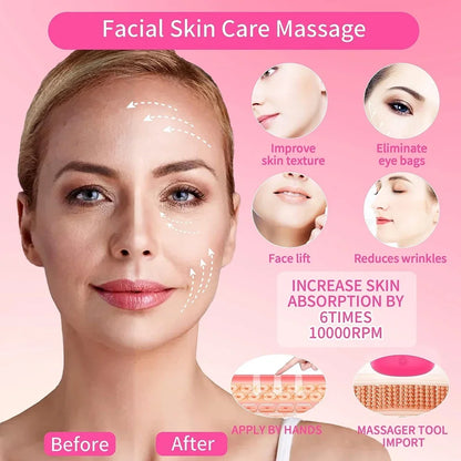 Truque do Dedo - Massageador Facial e Área dos Olhos | Massagem Facial para Relaxamento e Rotina de Beleza