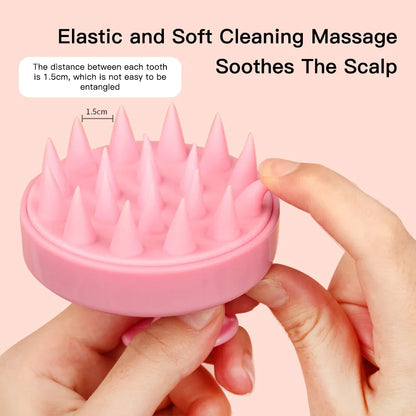 Escova Massageadora de Couro Cabeludo em Silicone | Massageador Capilar para Lavagem e Cuidados com os Fios