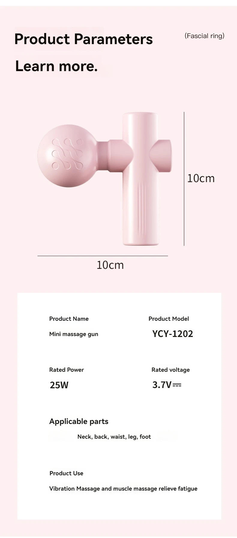 Mini Massageador Muscular Portátil USB | Pistola de Massagem para Relaxamento e Recuperação Muscular