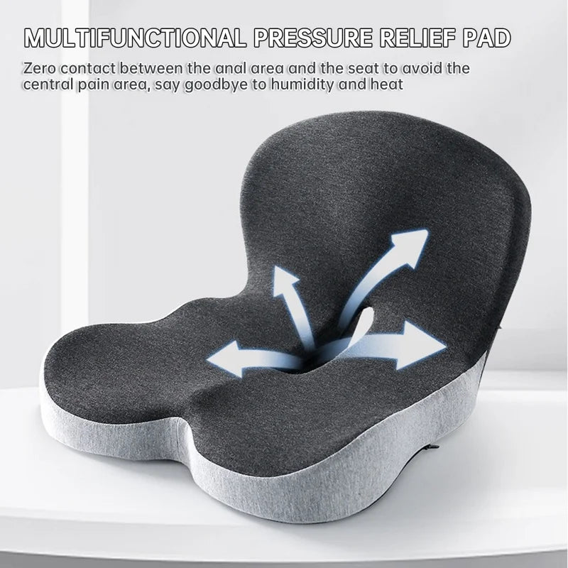 Almofada Ortopédica Memory Foam para Cadeira e Carro | Apoio Lombar Ergonômico para Mais Conforto