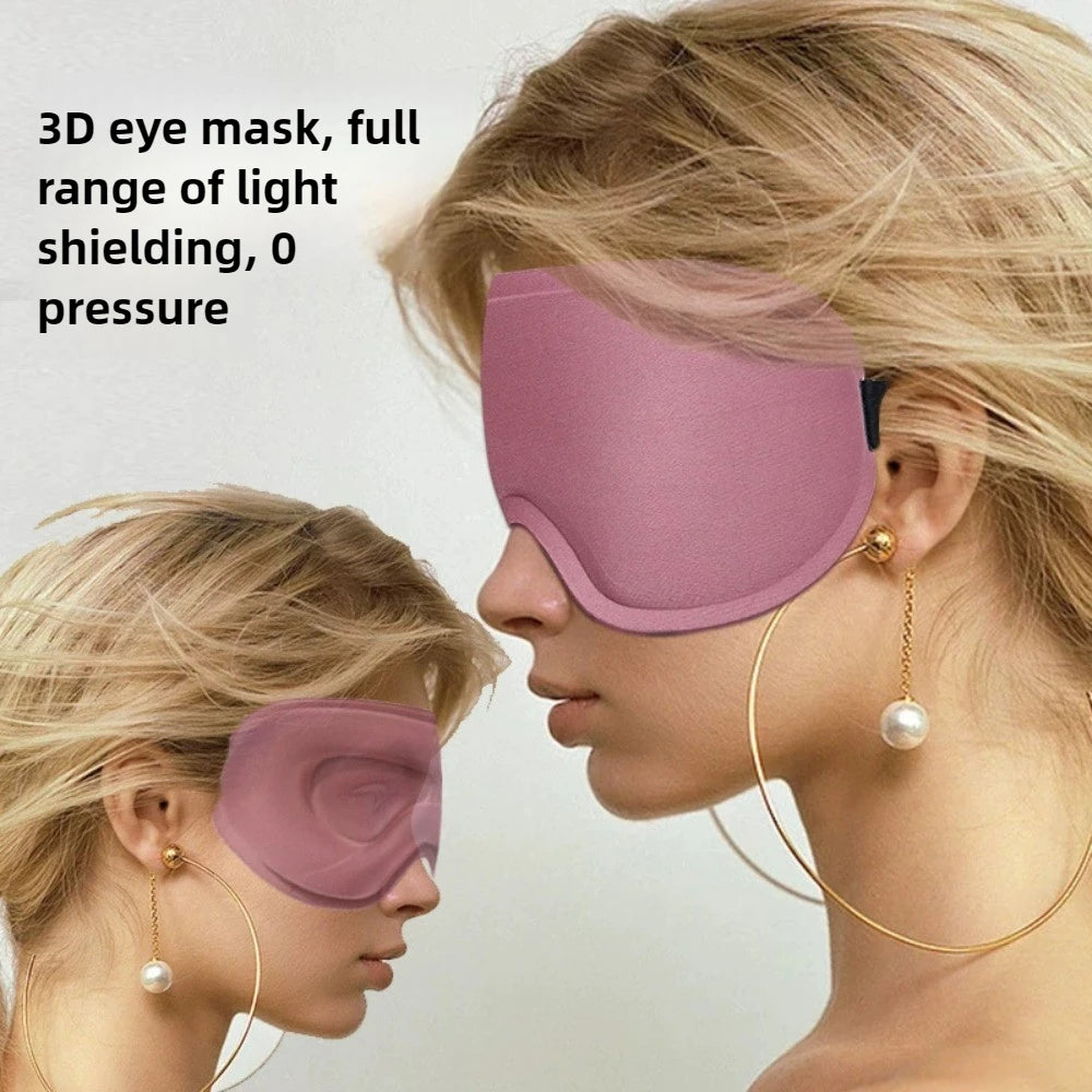 Máscara de Dormir 3D com Memória Facial | Bloqueio Total da Luz para um Sono Mais Confortável