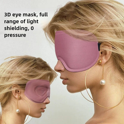 Máscara de Dormir 3D com Memória Facial | Bloqueio Total da Luz para um Sono Mais Confortável