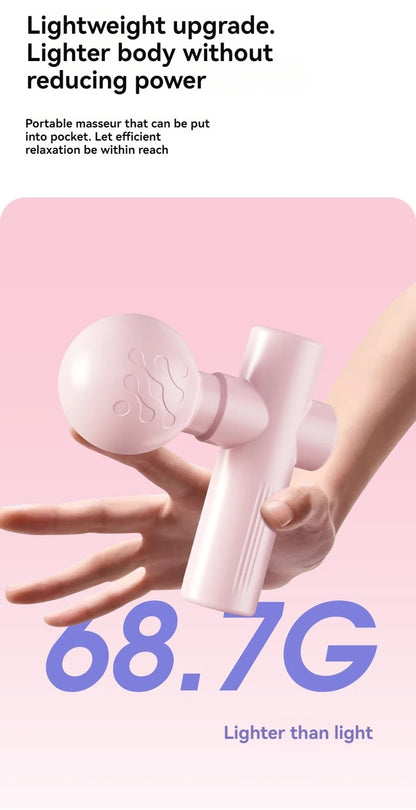 Mini Massageador Muscular Portátil USB | Pistola de Massagem para Relaxamento e Recuperação Muscular